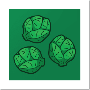 Green Brussel Sprouts Posters and Art